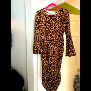 Leopard maternity dress